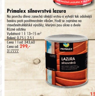 Primalex silnovrstvá lazura