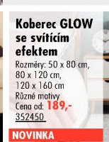 Koberec GLOW se svítícím efektem