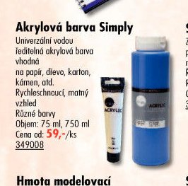 Akrylová barva Simply