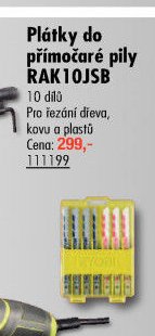 Plátky do přímočaré pily RAK10JSB