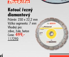 Kotouč řezný diamantový