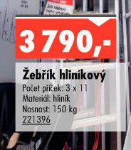 Žebřík hliníkový 3 x 11