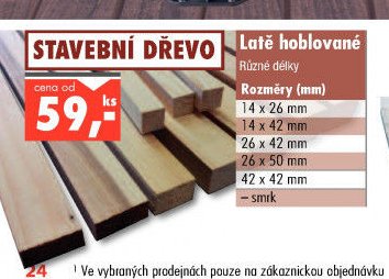 Latě hoblované