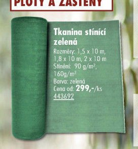 Tkanina stínicí zelená