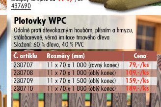 Plotovky WPC