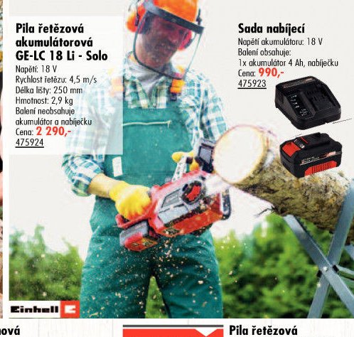 Pila řetězová akumulátorová GE-LC 18 Li - Solo