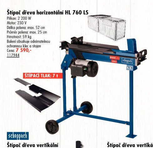 Štípač dřeva horizontální HL 760 LS