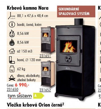 Krbová kamna Nora