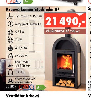 Krbová kamna Stockholm 8