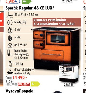 Sporák Regular 46 CE LUX