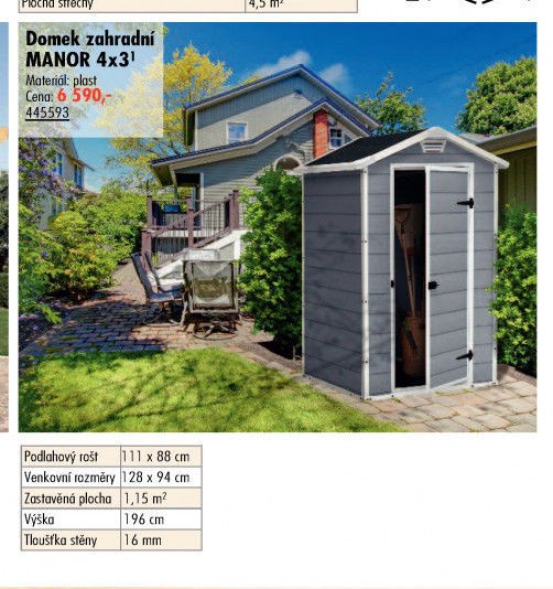 Domek zahradní MANOR 4x3