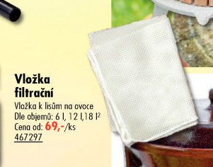 Vložka filtrační