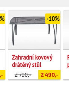 Zahradní kovový drátěný stůl