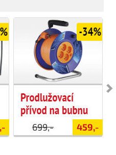 Prodlužovací přívod na bubnu