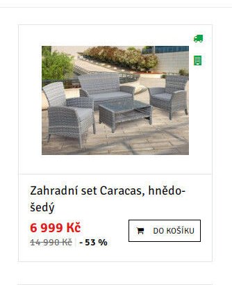 Zahradní set Caracas, hnědo-šedý