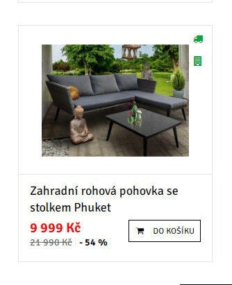 Zahradní rohová pohovka se stolkem Phuket
