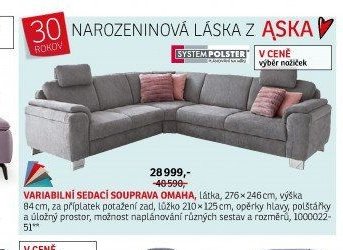 Variabilní sedací souprava Omaha