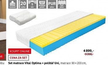 Set matrace Vital Optima + polštář Uni