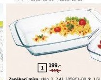 Zapékací mísa, sklo, 2,4l