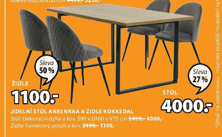 JÍDELNÍ STŮL AABENRAA A ŽIDLE KOKKEDAL