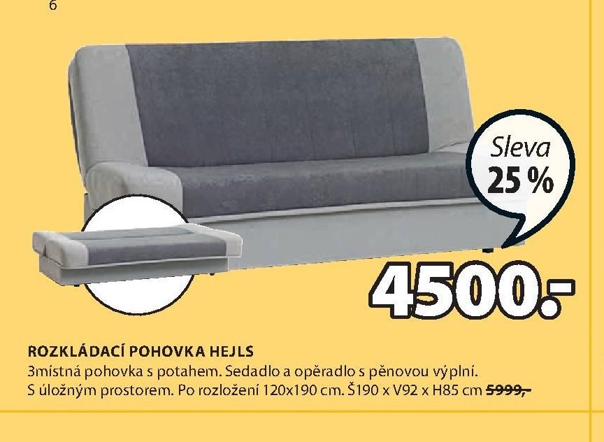 ROZKLÁDACÍ POHOVKA HEJLS