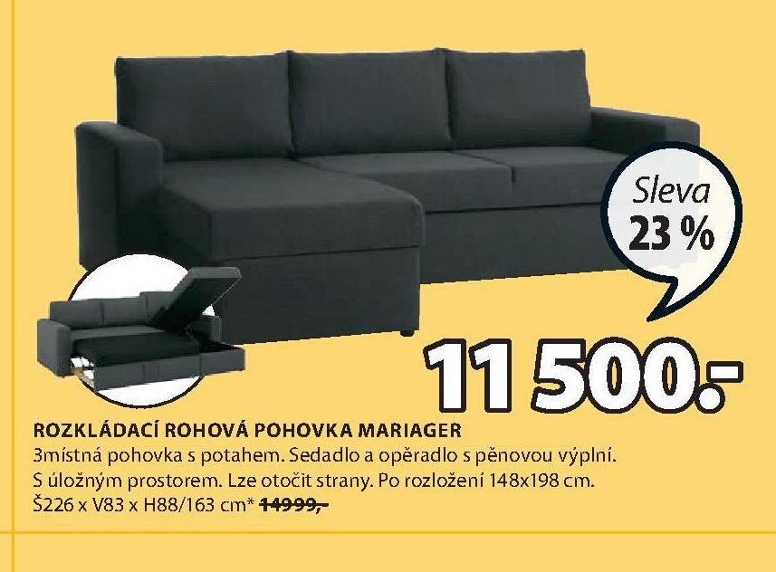 ROZKLÁDACÍ ROHOVÁ POHOVKA MARIAGER