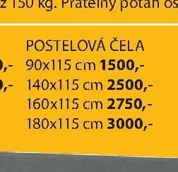 POSTELOVÁ ČELA