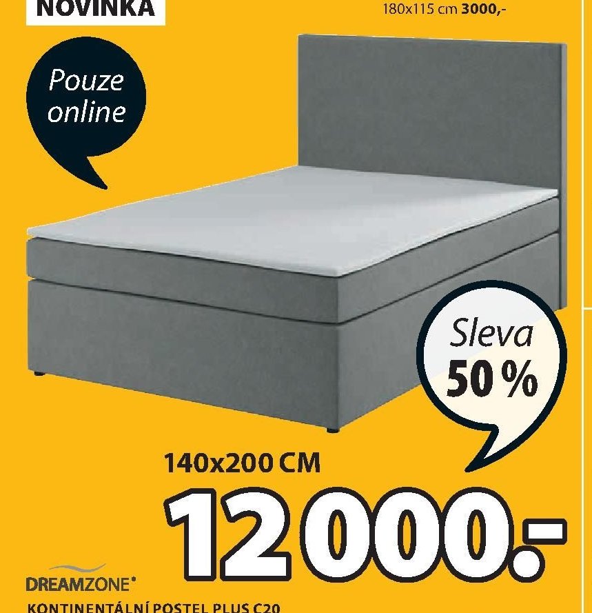 KONTINENTÁLNÍ POSTEL PLUS C20