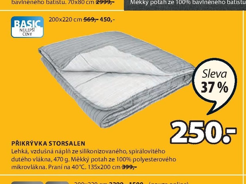 Přikrývka STORSALEN 135x200 cm