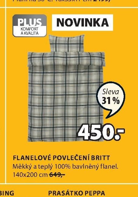 FLANELOVÉ POVLEČENÍ BRITT