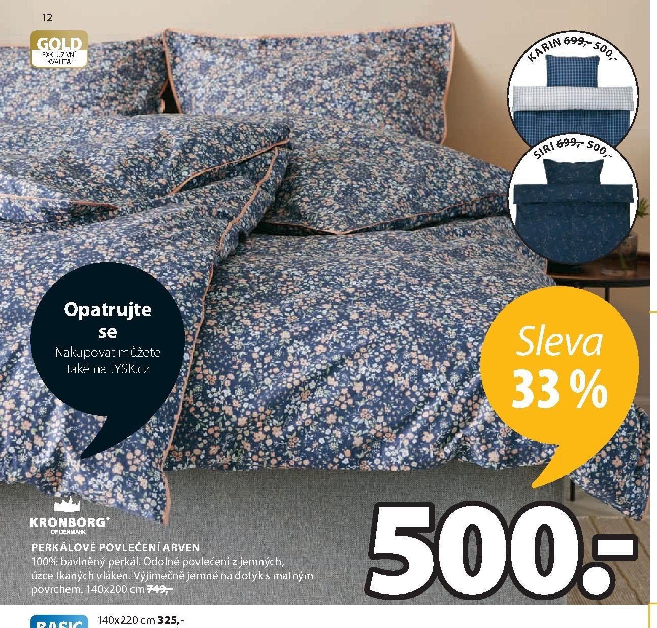Perkálové povlečení ARVEN
