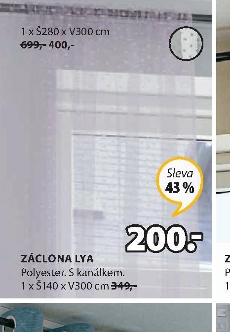 ZÁCLONA LYA