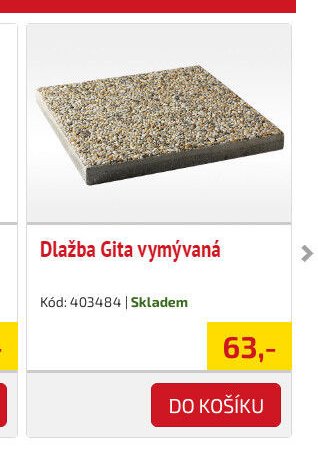 Dlažba Gita vymývaná