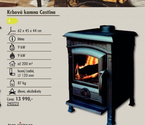 Krbová kamna Castina