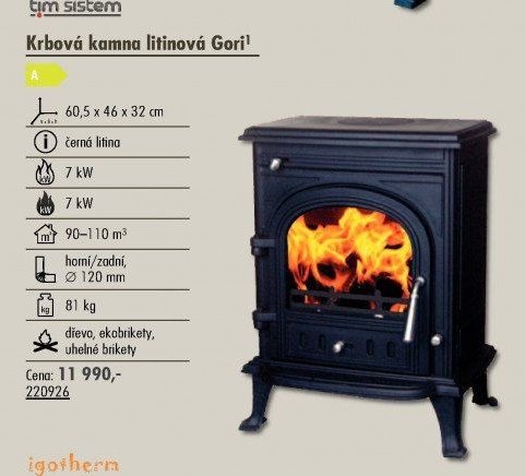 Krbová kamna litinová Gori