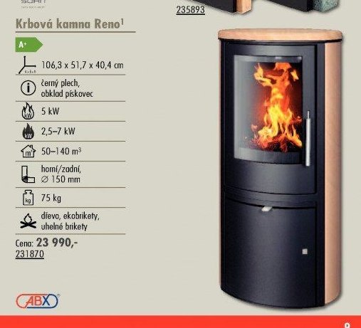 Krbová kamna Reno