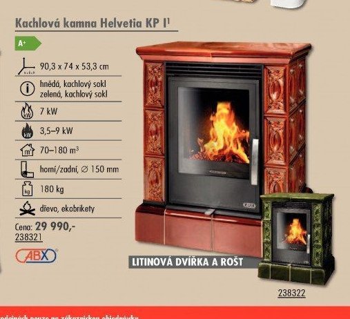 Kachlová kamna Helvetia KP I