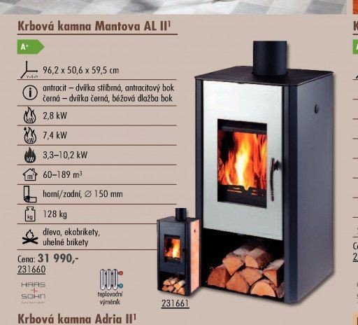 Krbová kamna Mantova AL II