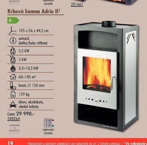 Krbová kamna Adria II