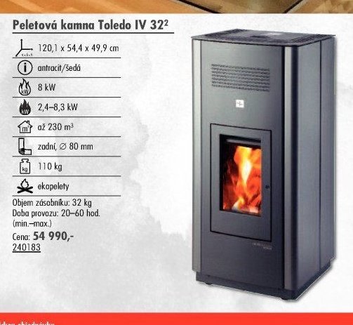 Peletová kamna Toledo IV 3