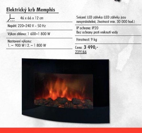 Elektrický krb Memphis