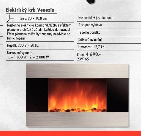 Elektrický krb Venezia