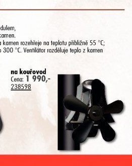 Ventilátor krbový na kouřovod