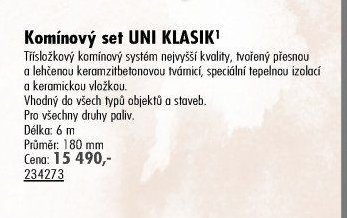Komínový set UNI KLASIK