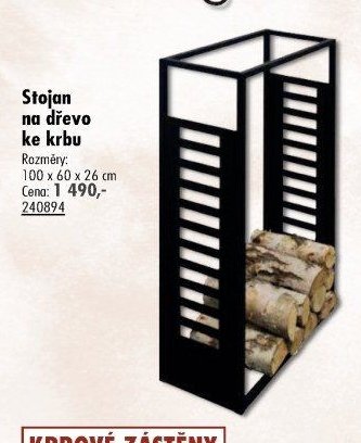 Stojan na dřevo ke krbu