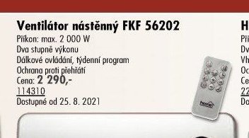 Ventilátor nástěnný FKF 56202