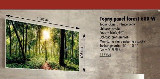 Topný panel forest 600 W