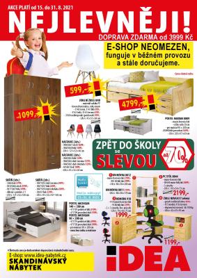 akční leták IDEA nábytek 15.8.2021-31.8.2021