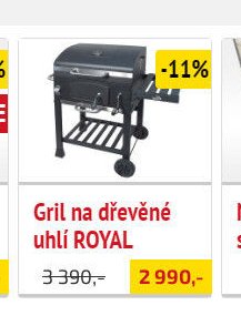 Gril na dřevěné uhlí ROYAL