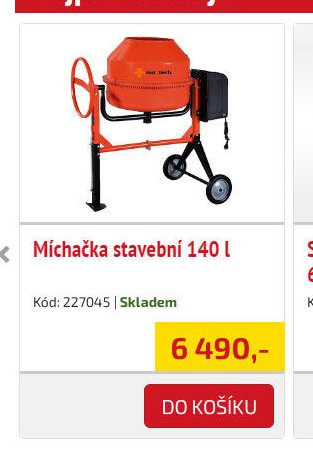 Míchačka stavební 140 l